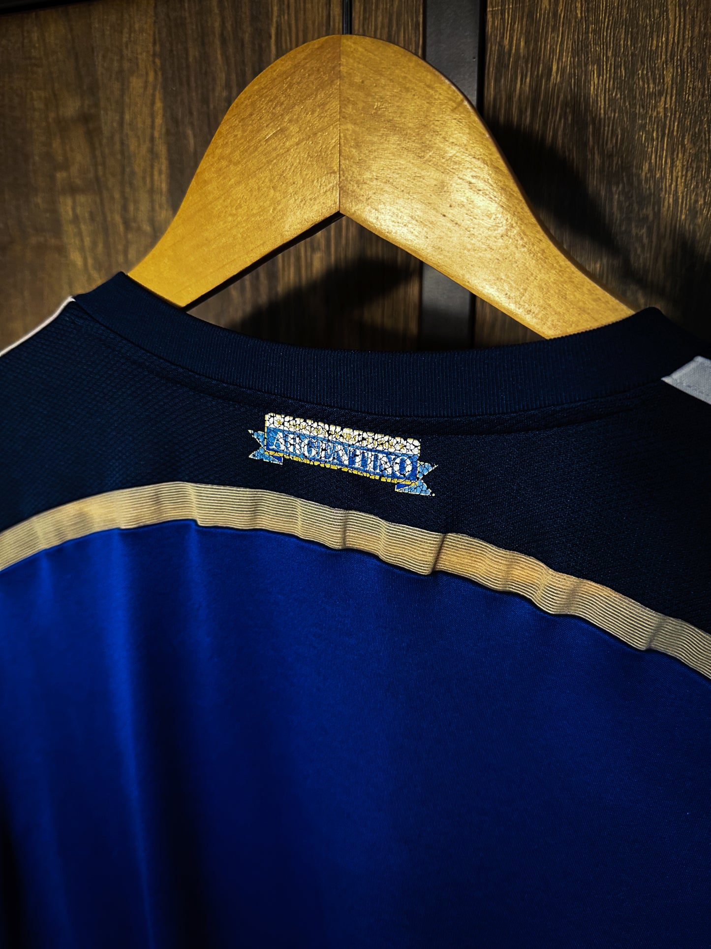 Argentina 2014 Away Jersey – Size L – Navy Blue & Sky – Adidas Shirt – (SKU: D87305 TES001)
