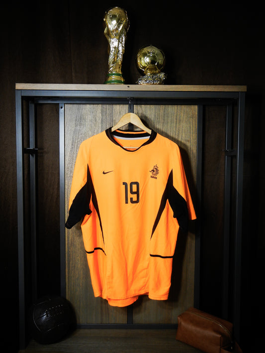 Netherlands 2002/2004 Home Jersey – Robben #19 – Size XL – Orange Nike Shirt – (MPN: 182359)