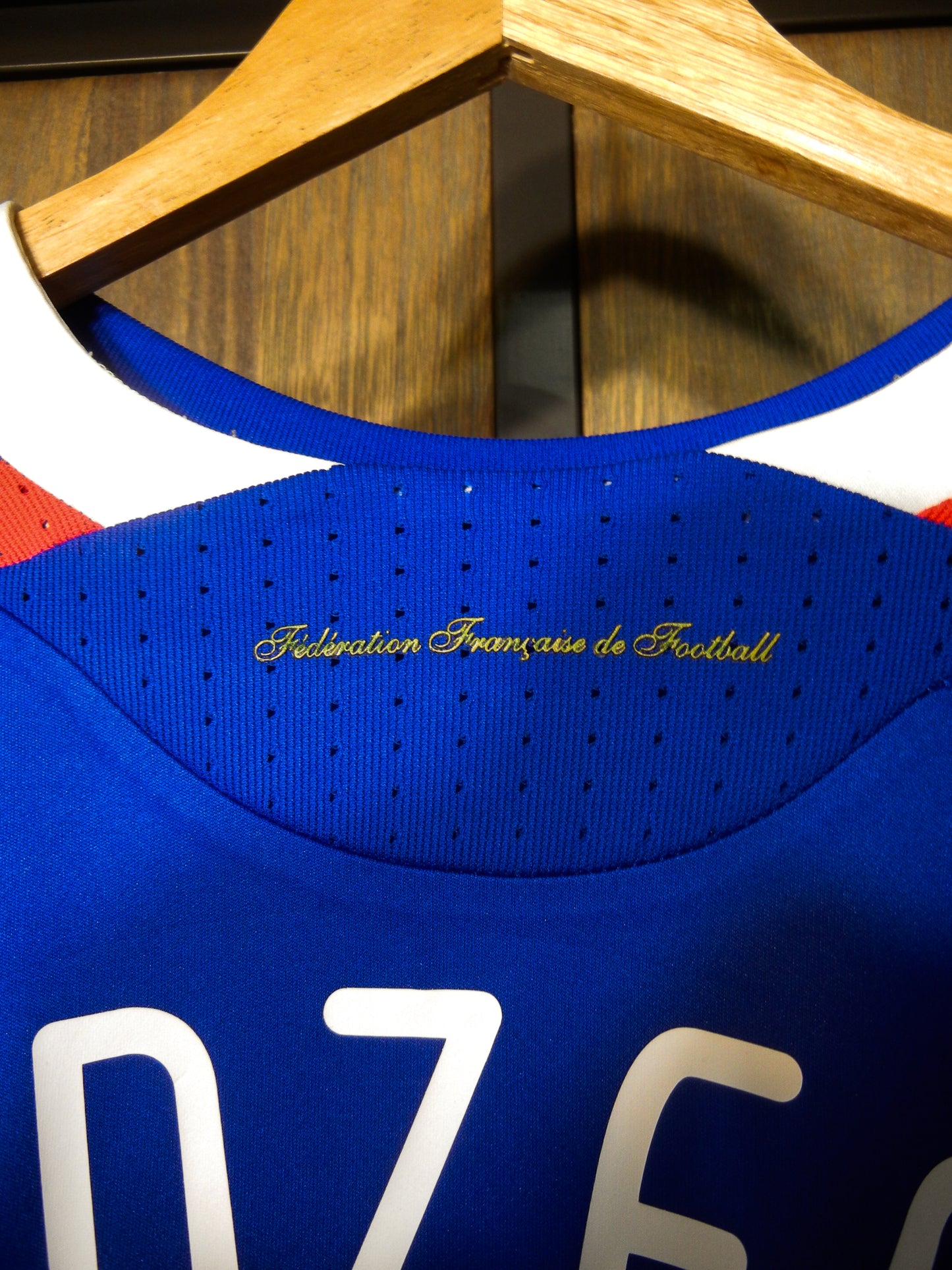 France 2007/2008 Home Jersey – Karim Benzema #9 – XL – Blue Adidas Shirt – (MPN: 620139)