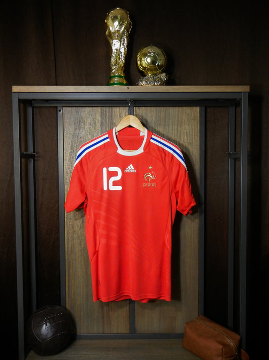 France 2007/08 Away Jersey – Thierry Henry #12 – Size M – Red Adidas Shirt – (MPN: 618916)