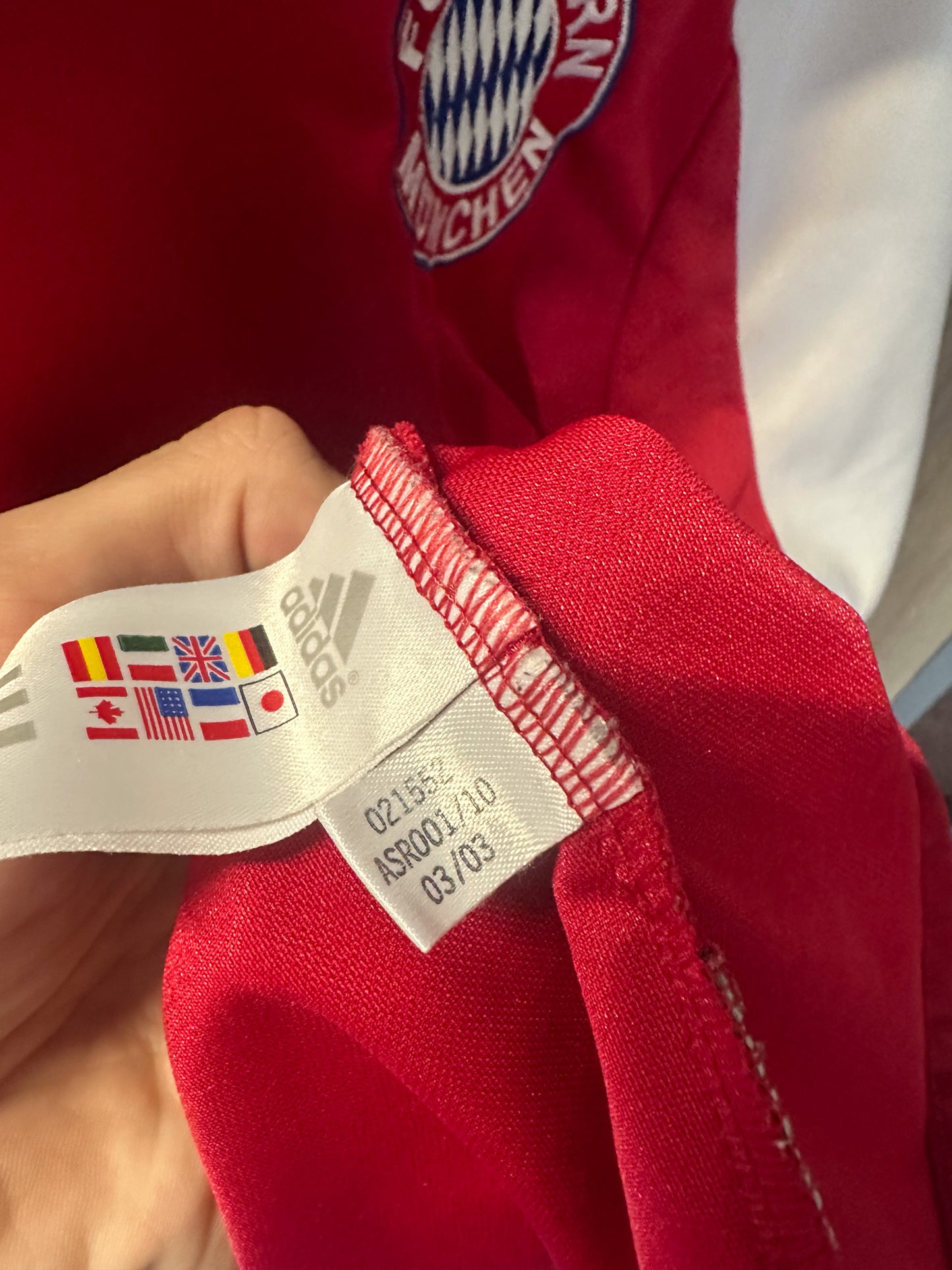 Bayern Munich 2003/2004 Home Jersey – Ballack #13 – Size L – Red Adidas Shirt (MPN: 021552)