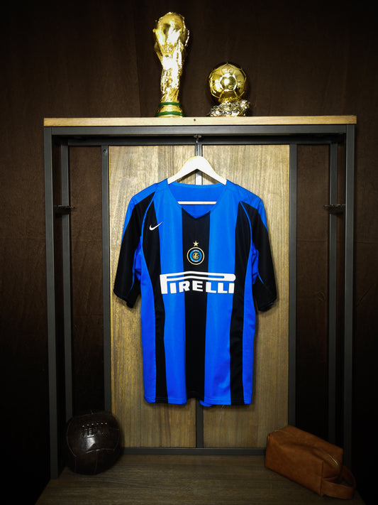 Inter Milan 2004/05 Home Jersey – Adriano #10 – Medium – Black & Blue Nike Shirt – (MPN: F21103CRT)