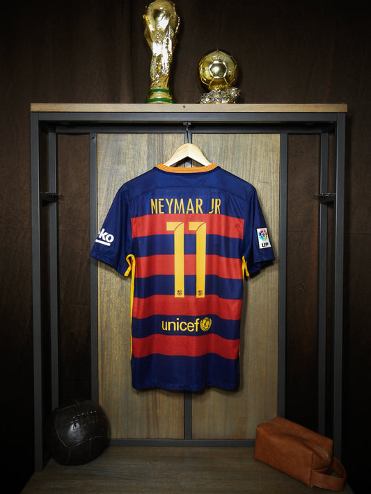 Barcelona 2015/16 Home Jersey – Neymar Jr #11 – Medium – Blue & Red Nike Shirt – (MPN: 658794-422)