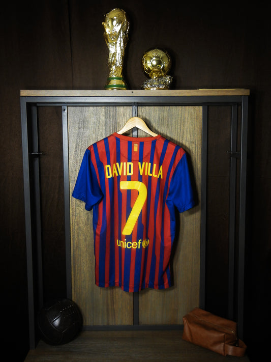 Barcelona 2011/12 Home Jersey – David Villa #7 – Medium – Red & Blue Nike Shirt (MPN: 419877-486)