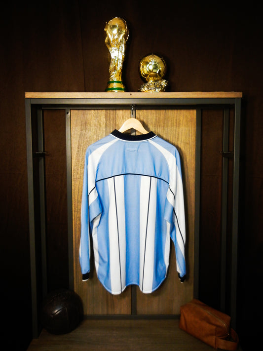 Argentina 2000/01 Home Long Sleeve Jersey – Size L – Reebok Sky Blue & White Shirt (SKU: RIN: 283997/1)