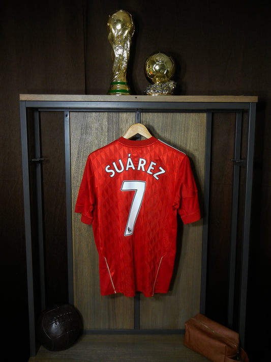 Liverpool 2011/2012 Home Jersey – Luis Suárez #7 – Youth XL – Red Adidas Shirt (MPN: P96689)