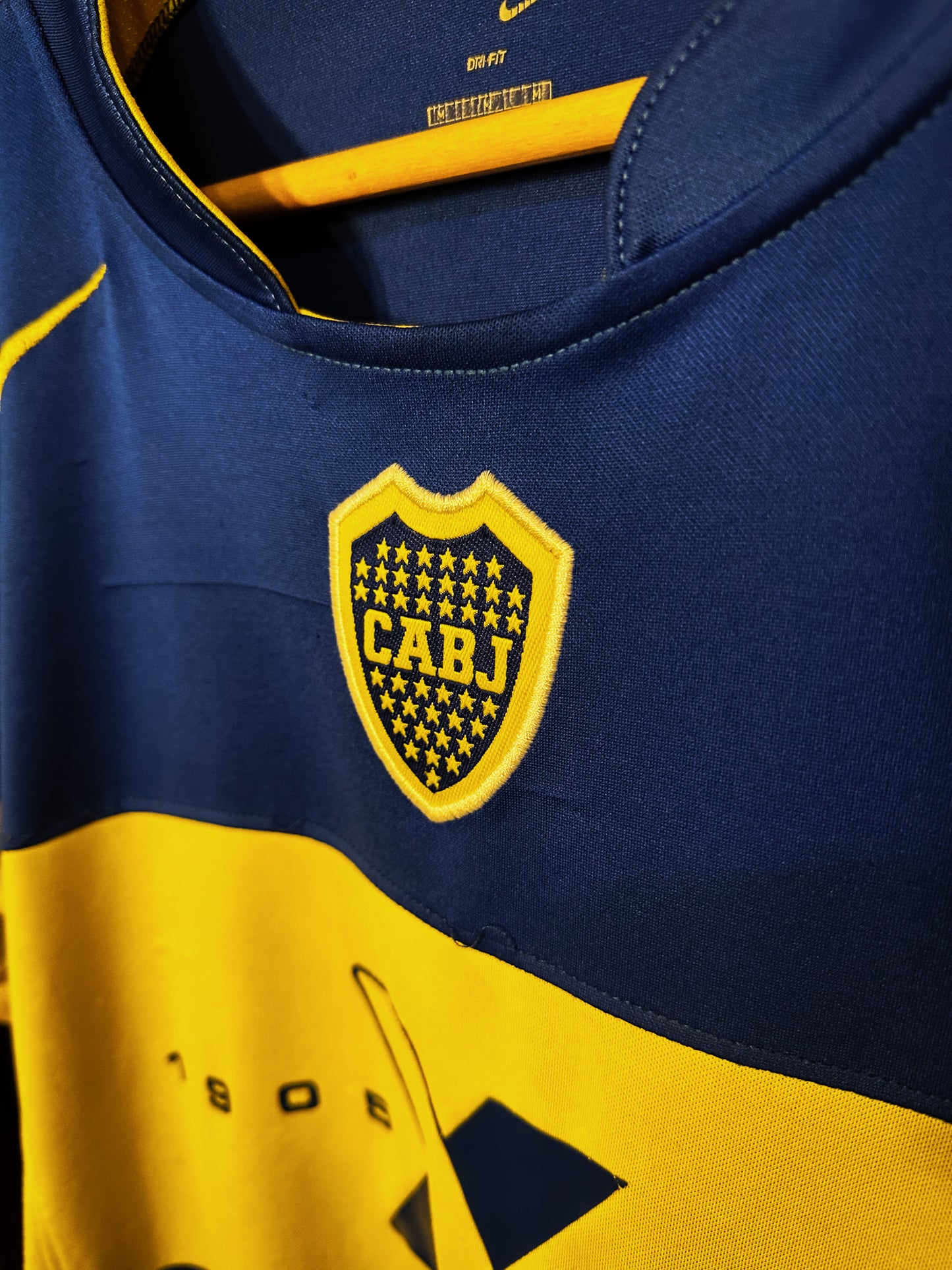 Boca Juniors 2005 Home Jersey – Size M – Blue & Yellow Nike Shirt – 100 year anniversary  - MPN( IM# 126539)
