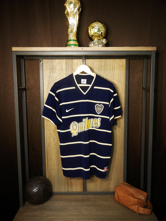Boca Juniors 1998/99 Copa Mercosur Special Edition Jersey – Size S – Blue & Yellow Quilmes Shirt – (MPN: Cuit. N 30 67815546 9)
