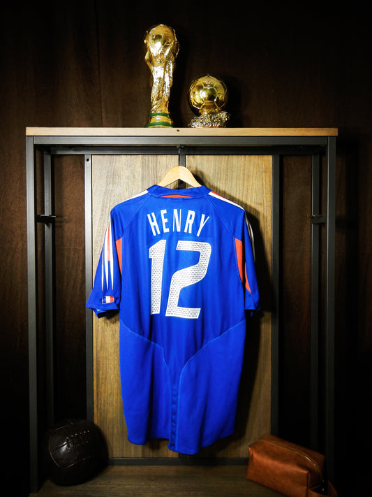 France 2004/06 Home Jersey – Henry #12 – Size XL – Blue Adidas Shirt – (MPN: 641768)