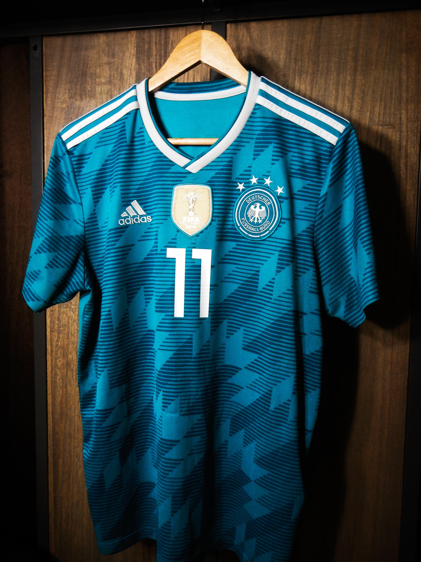 Germany 2018 World Cup Away Jersey – Reus #11 – Size L – Green Adidas Shirt -(MPN: BR3144)