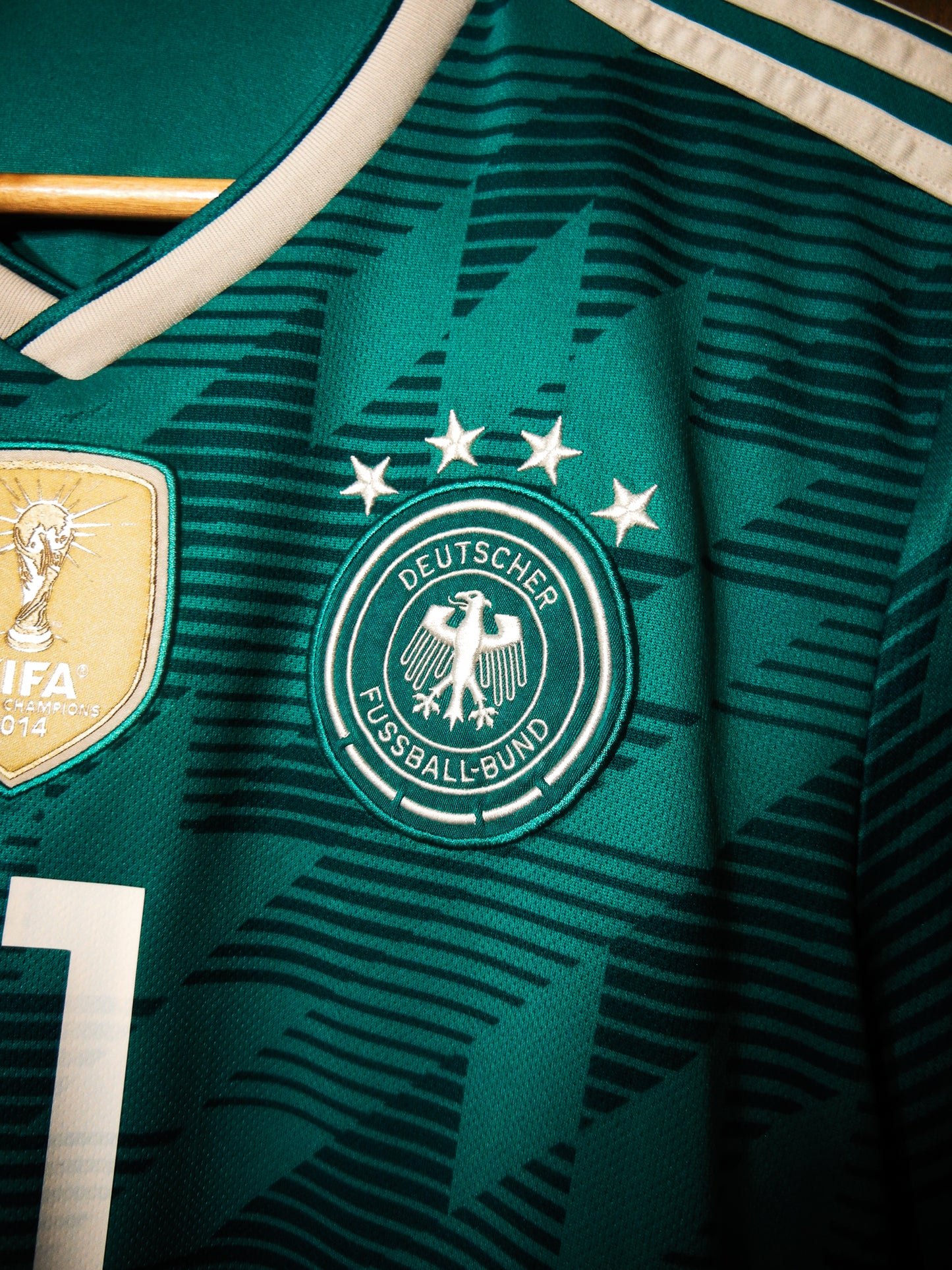 Germany 2018 World Cup Away Jersey – Reus #11 – Size L – Green Adidas Shirt -(MPN: BR3144)