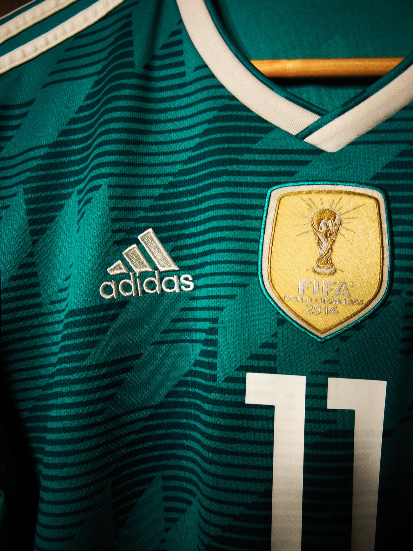 Germany 2018 World Cup Away Jersey – Reus #11 – Size L – Green Adidas Shirt -(MPN: BR3144)