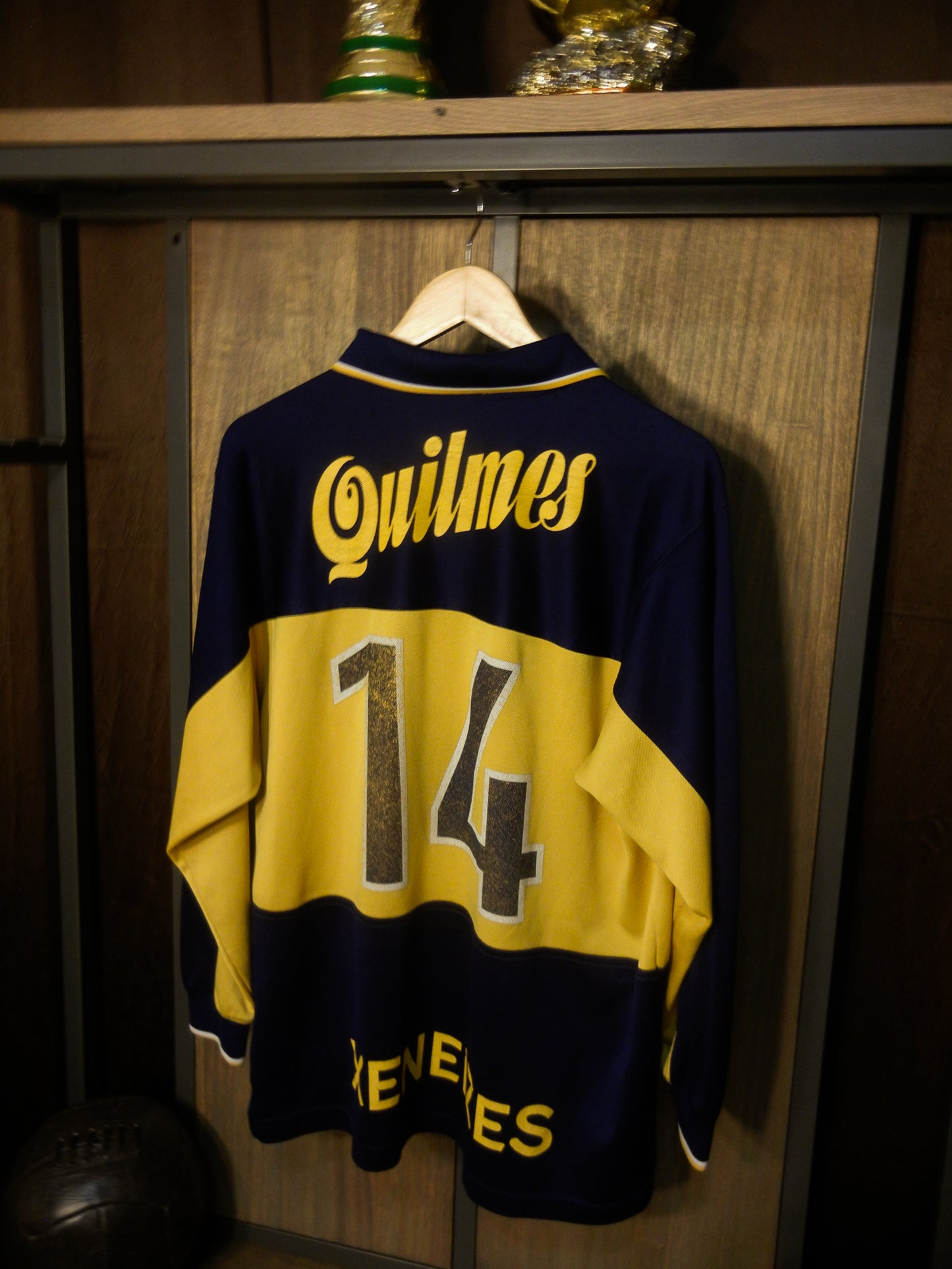 Boca Juniors 1998/2000 Home Long Sleeve Jersey – #14 – Size L – Navy & Yellow Nike Shirt – (MPN: N/A)