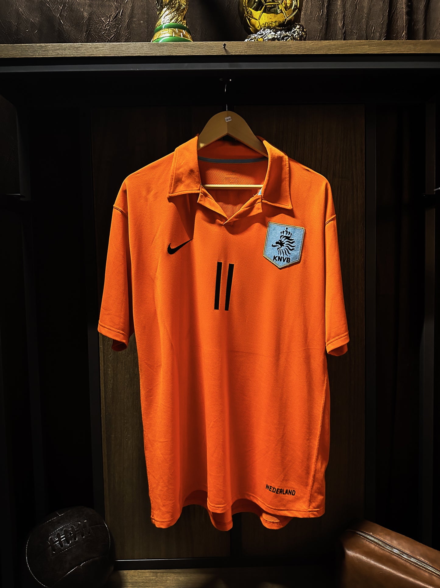 Netherlands 2006–2008 Home Jersey – Arjen Robben #11 – XL – Nike Orange Shirt (MPN: U6DHA 119324)
