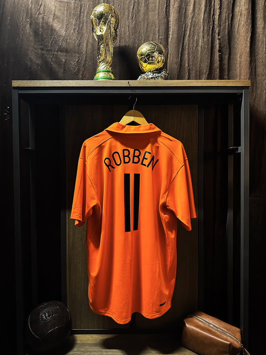 Netherlands 2006–2008 Home Jersey – Arjen Robben #11 – XL – Nike Orange Shirt (MPN: U6DHA 119324)