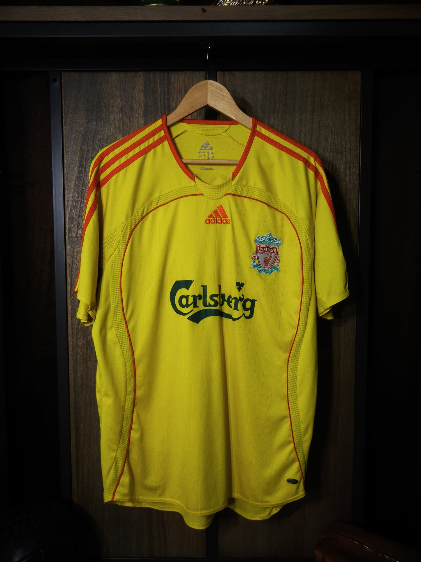 Liverpool 2006/07 Away Jersey – Xabi Alonso #14 – Large – Yellow Adidas Shirt (MPN:053306)