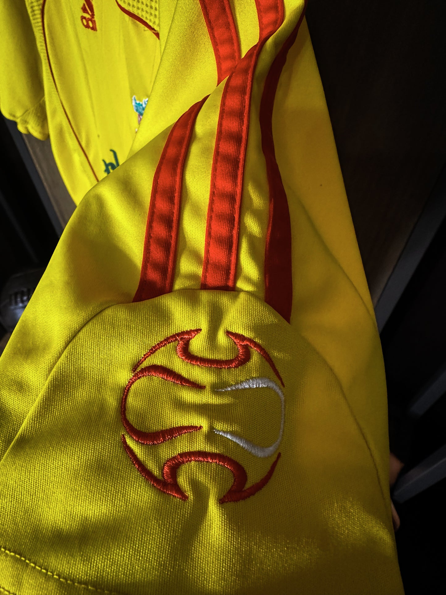 Liverpool 2006/07 Away Jersey – Xabi Alonso #14 – Large – Yellow Adidas Shirt (MPN:053306)