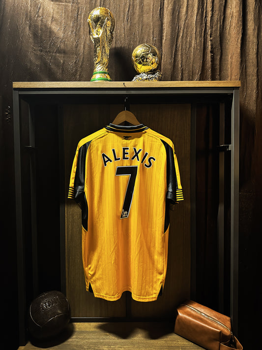 Arsenal 2016/17 Away Jersey – Alexis Sánchez #7 – Size L – Gray & Yellow Puma Shirt (MPN: 749714)