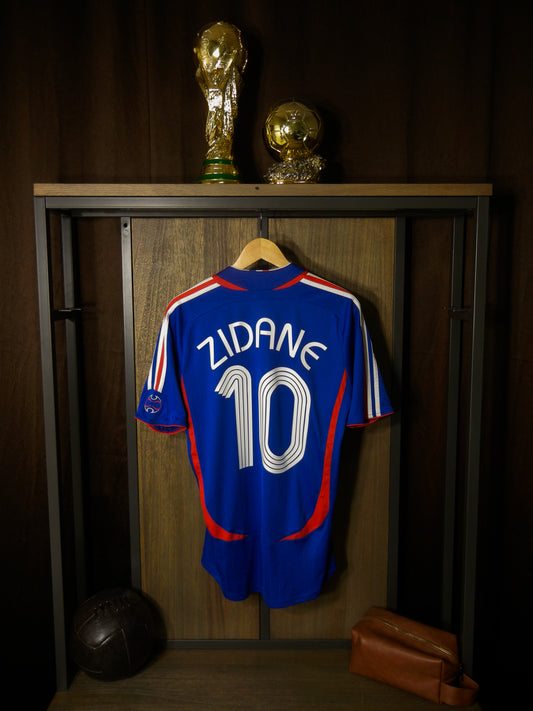 France 2006/2007 Home Jersey – Zinedine Zidane #10 – Size M – Blue Adidas Shirt (MPN: 740126)
