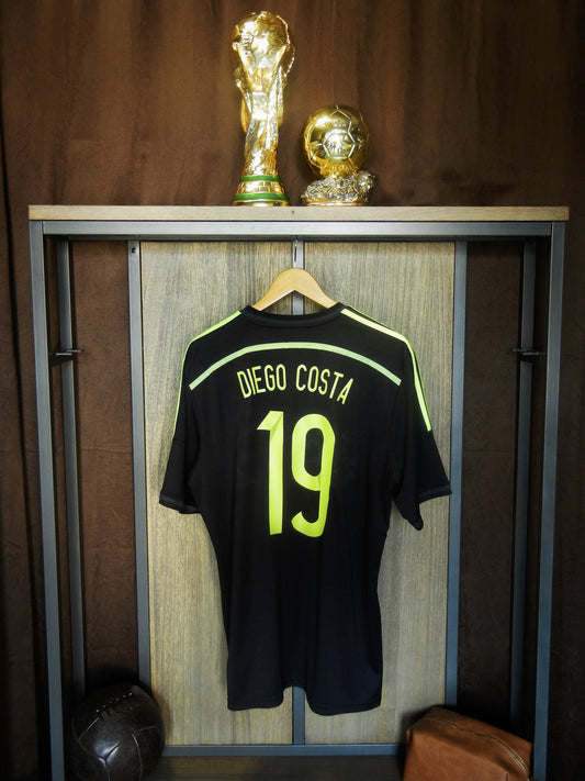 Spain 2013/2015 Away Jersey – Diego Costa #19 – XL – Black Adidas Shirt (MPN: F39821)