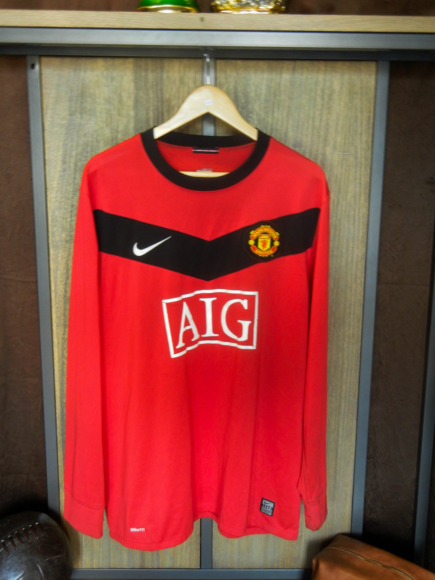 Manchester United 2009/2010 Home Long Sleeve Jersey – Rooney #10 – Size XL – Red Nike Shirt (MPN: HO090408SYS)