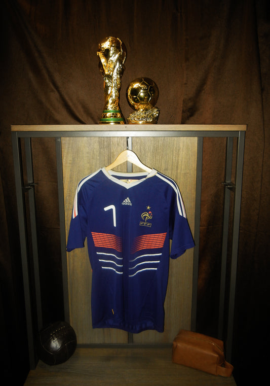 France 2009/10 Home Jersey – Franck Ribéry #7 – Size L – Blue Adidas Shirt (MPN: P41040)