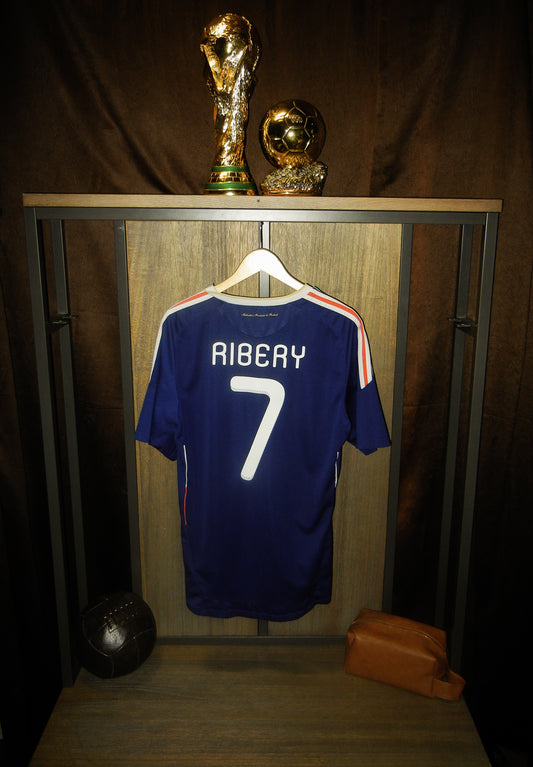 France 2009/10 Home Jersey – Franck Ribéry #7 – Size L – Blue Adidas Shirt (MPN: P41040)