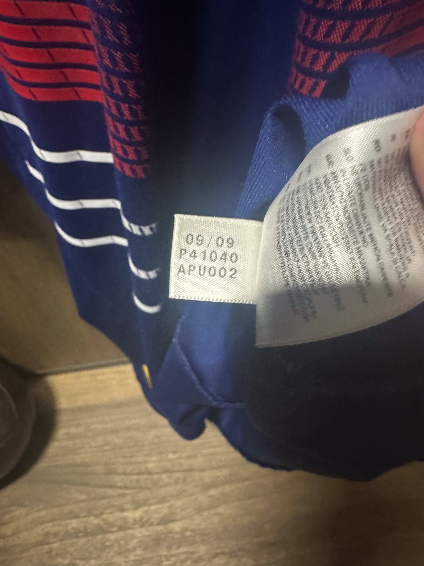 France 2009/10 Home Jersey – Franck Ribéry #7 – Size L – Blue Adidas Shirt (MPN: P41040)