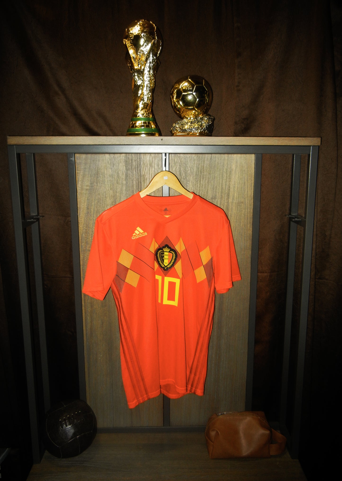 Belgium 2018 Home Jersey – Eden Hazard #10 – Size M – Adidas Red Shirt (MPN: BQ4520)