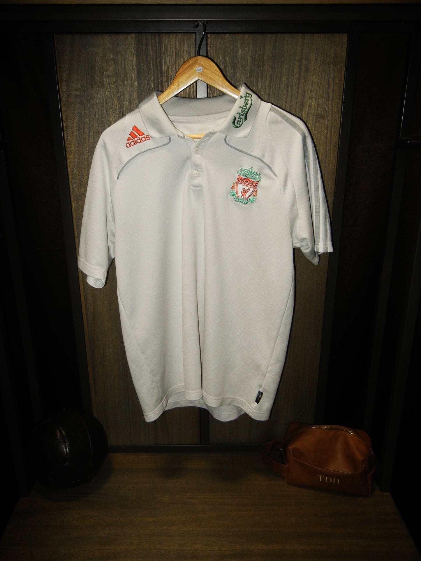Liverpool 2008/2009 Polo Shirt – White Adidas Polo – Size Large (MPN: 533014)