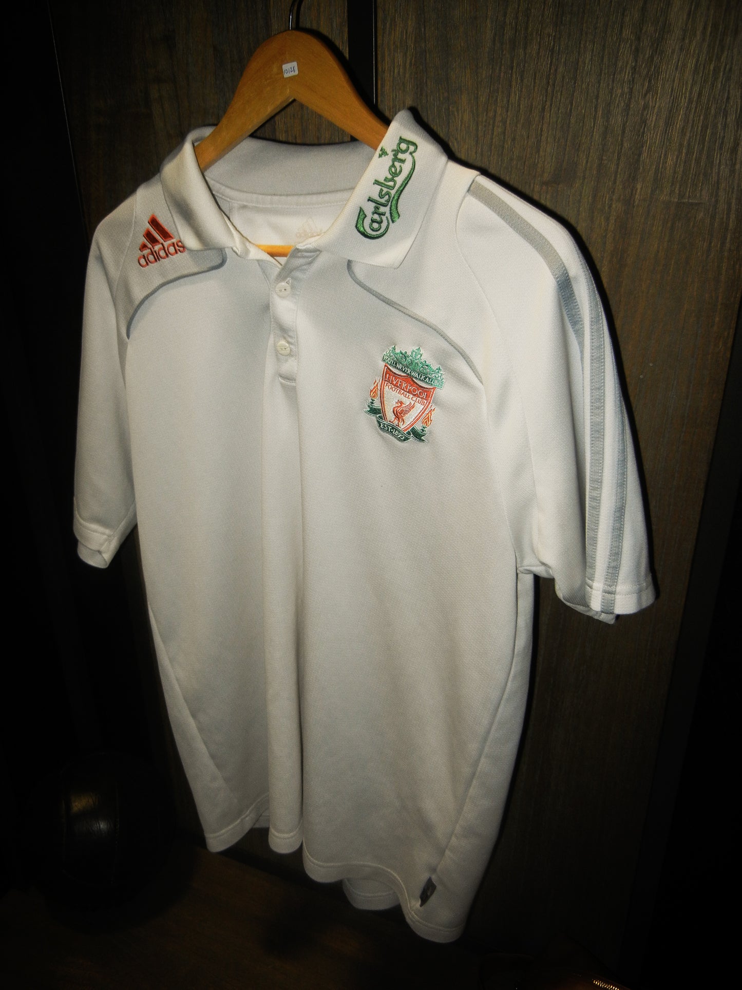 Liverpool 2008/2009 Polo Shirt – White Adidas Polo – Size Large (MPN: 533014)