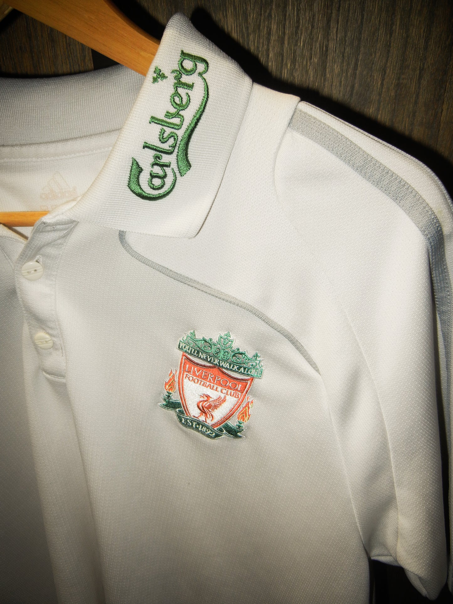 Liverpool 2008/2009 Polo Shirt – White Adidas Polo – Size Large (MPN: 533014)