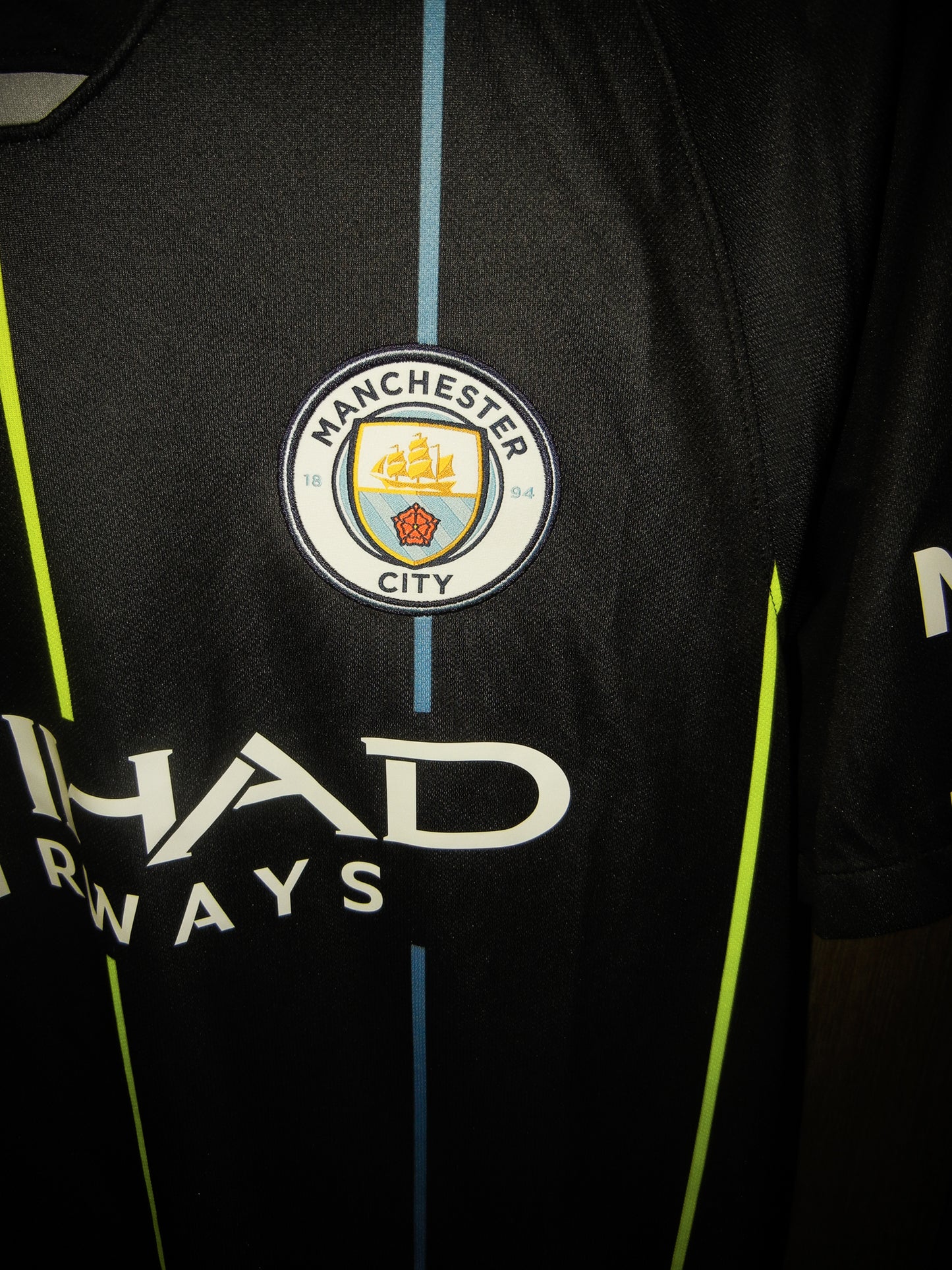 Manchester City 2018/2019 Away Jersey – Kun Agüero #10 – Medium – Navy Nike Shirt (MPN: 919002-476)