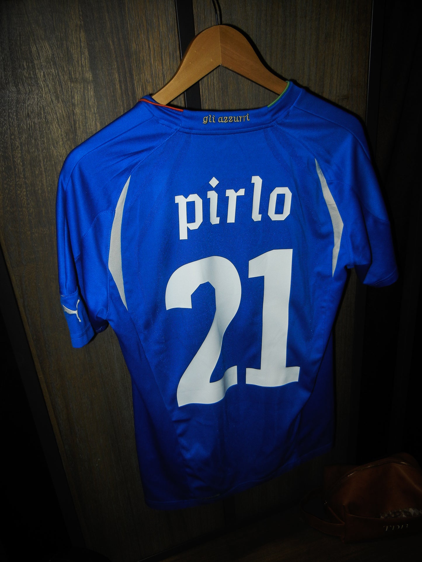 Italy 2010/2012 Home Jersey – Andrea Pirlo #21 – Large – Blue Puma Shirt (MPN: 736646)