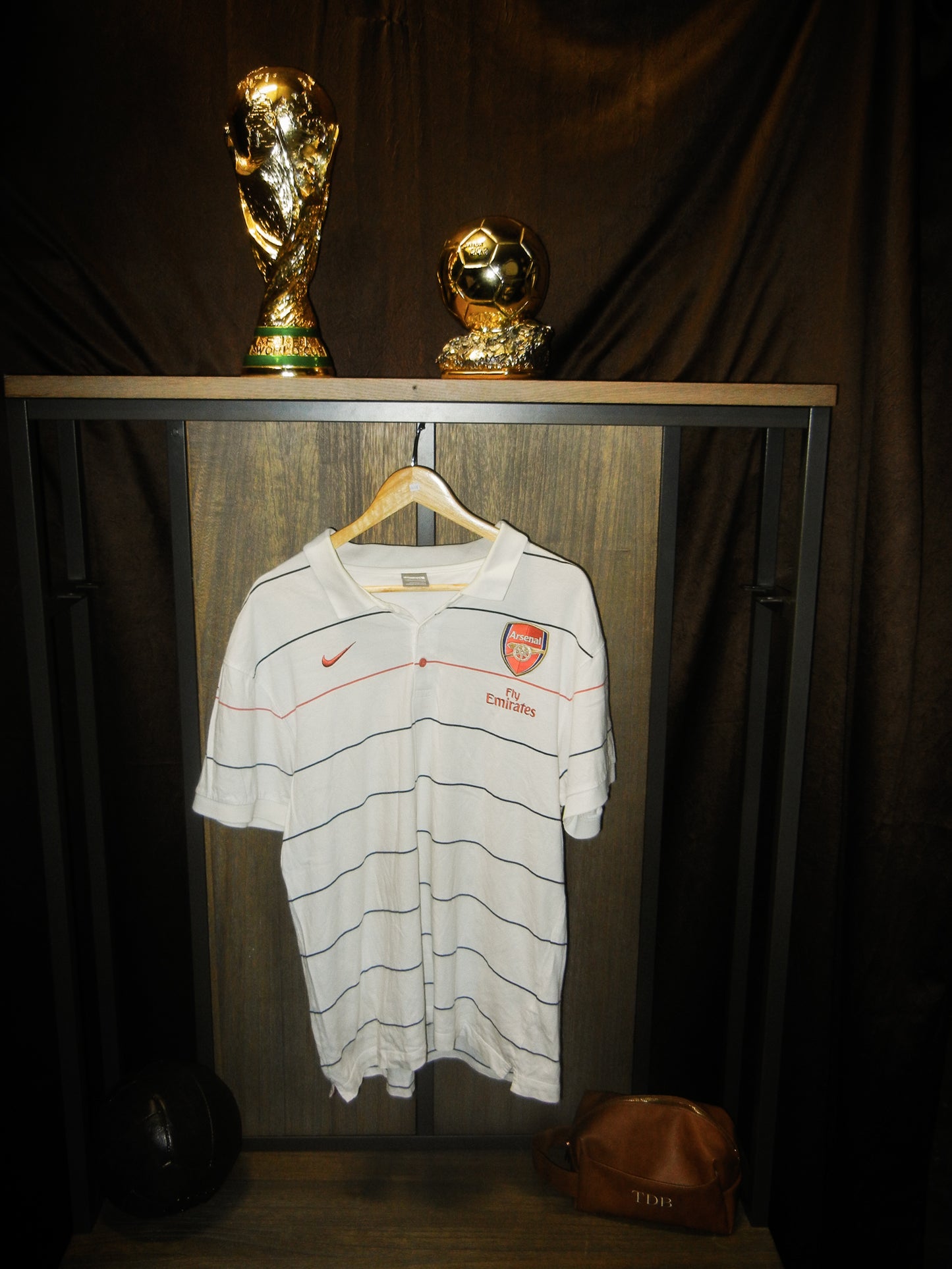 Arsenal 2008/2009 Polo Shirt – Size XXL – White Nike Shirt with Fly Emirates Sponsor (MPN: 287547-100)