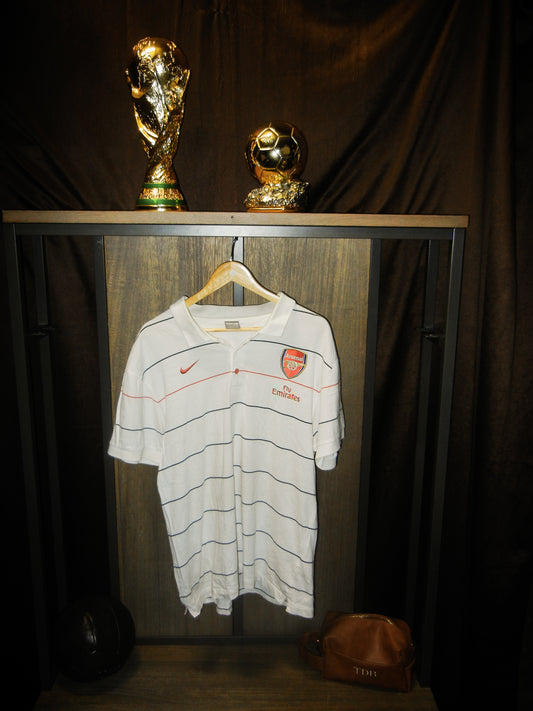 Arsenal 2008/2009 Polo Shirt – Size XXL – White Nike Shirt with Fly Emirates Sponsor (MPN: 287547-100)