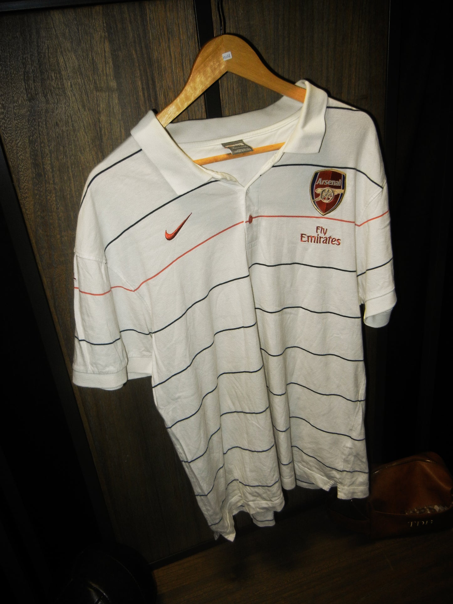 Arsenal 2008/2009 Polo Shirt – Size XXL – White Nike Shirt with Fly Emirates Sponsor (MPN: 287547-100)