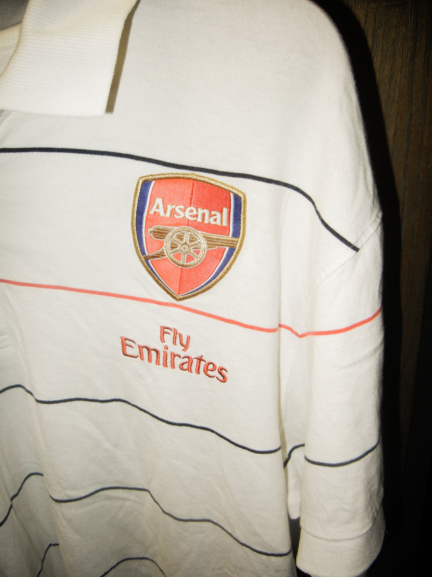 Arsenal 2008/2009 Polo Shirt – Size XXL – White Nike Shirt with Fly Emirates Sponsor (MPN: 287547-100)