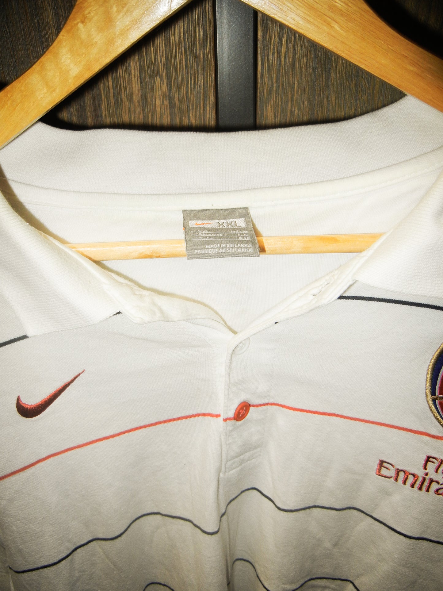 Arsenal 2008/2009 Polo Shirt – Size XXL – White Nike Shirt with Fly Emirates Sponsor (MPN: 287547-100)