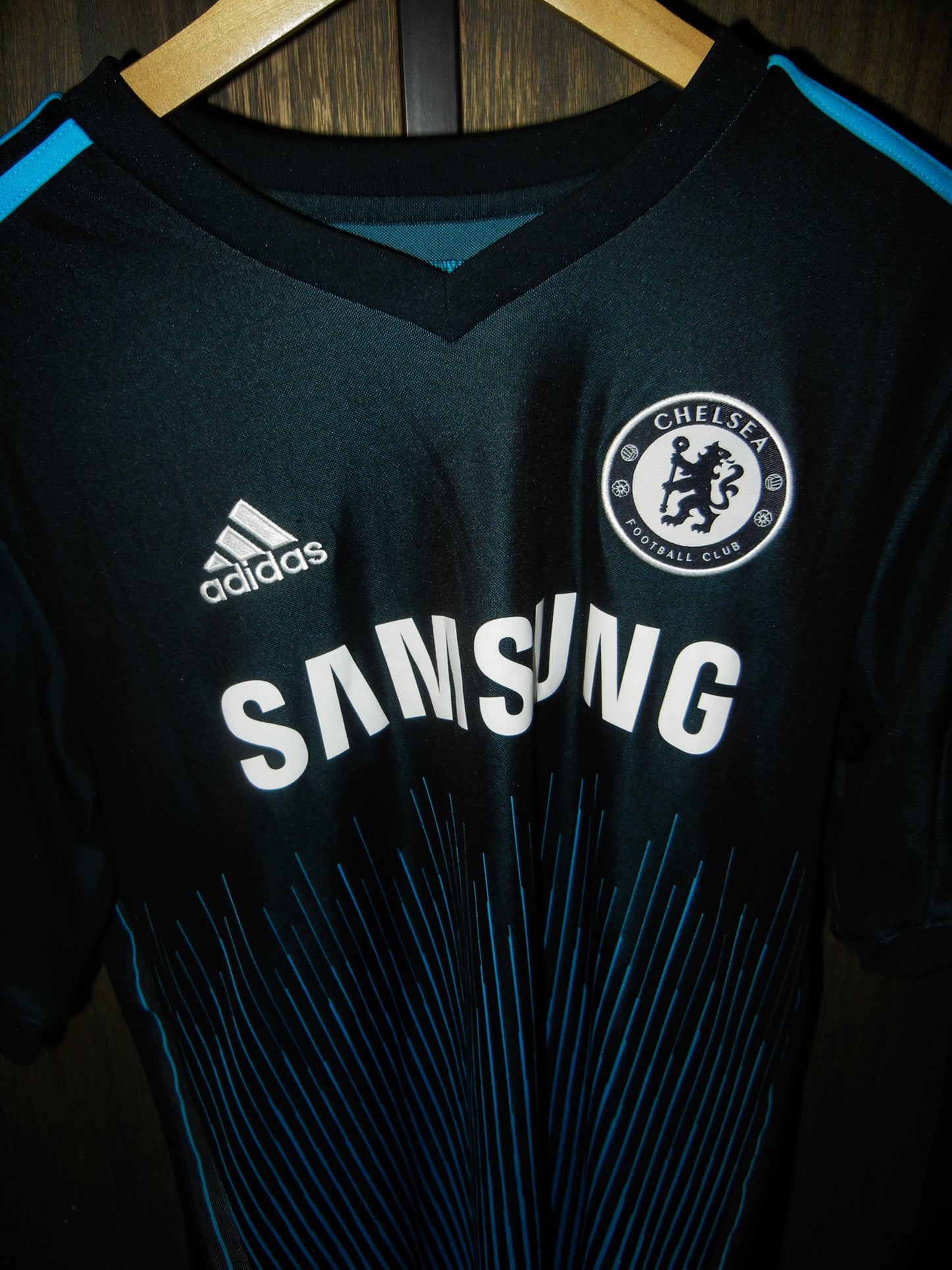 Chelsea 2014/2015 Third Jersey – Eden Hazard #10 – Medium – Blue Adidas Shirt (MPN: G92202)