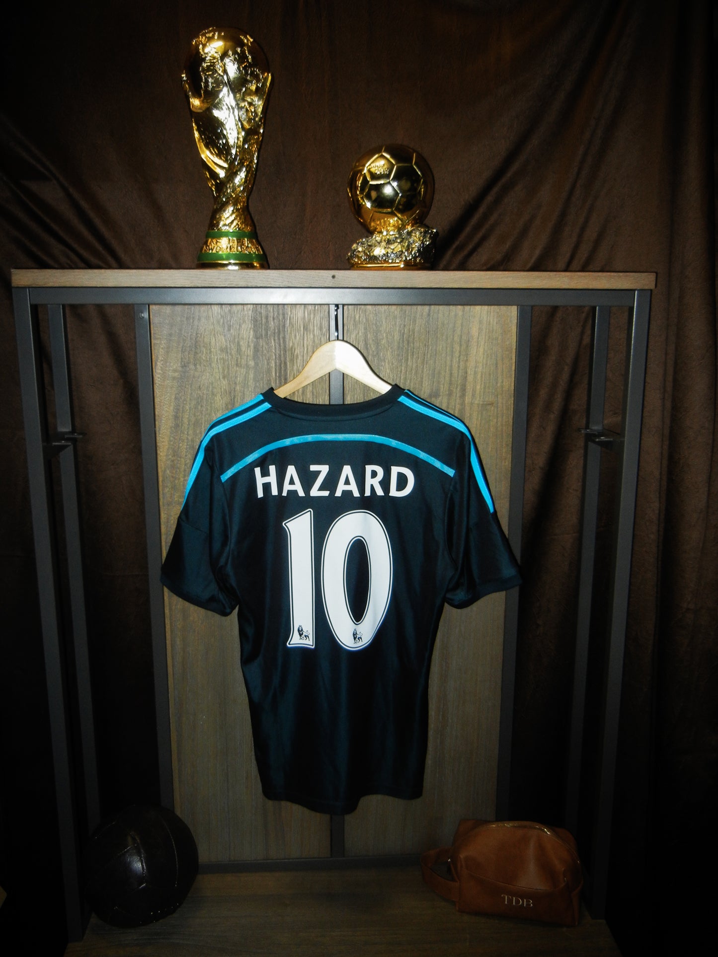 Chelsea 2014/2015 Third Jersey – Eden Hazard #10 – Medium – Blue Adidas Shirt (MPN: G92202)